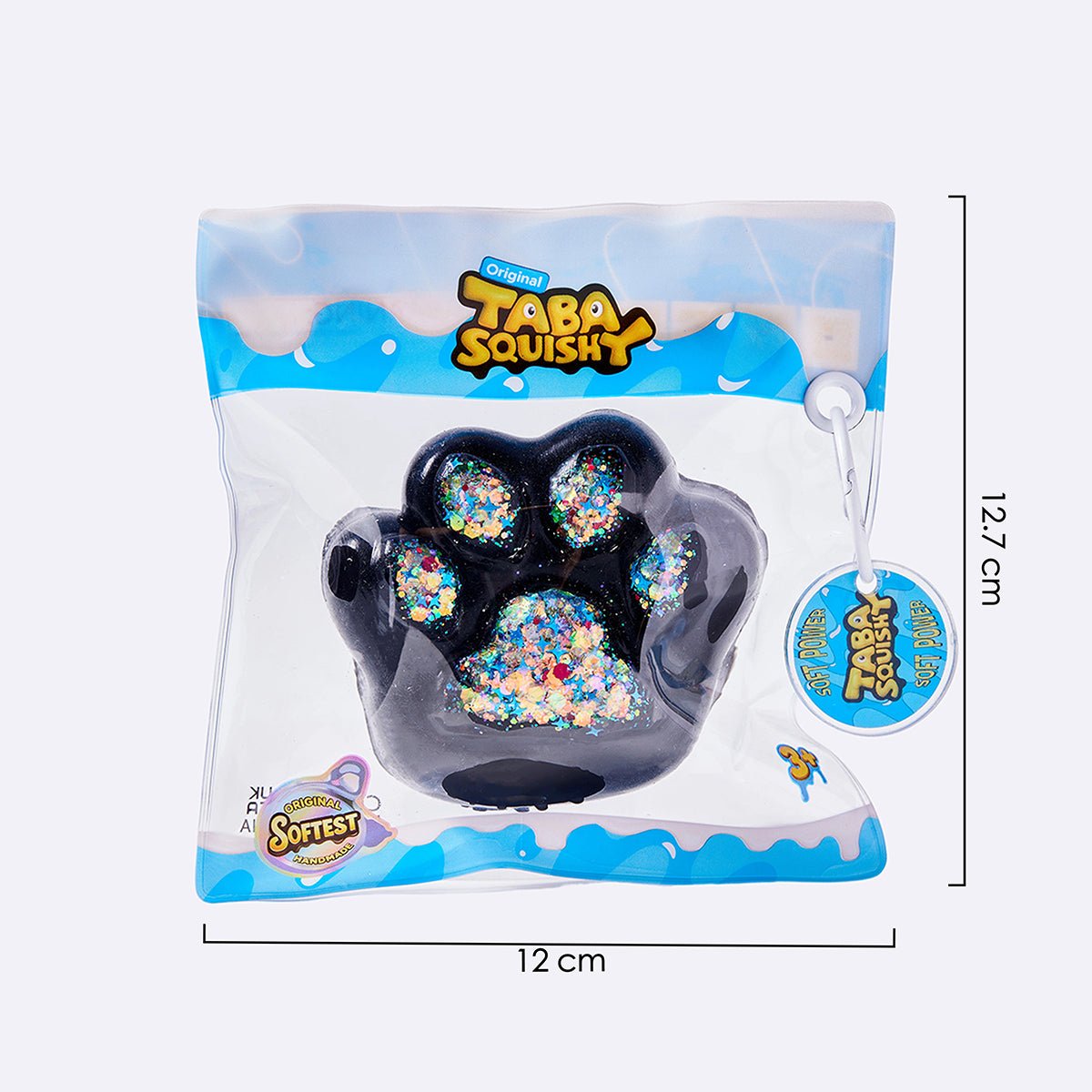 Black Rainbow Glitter Cat Paw