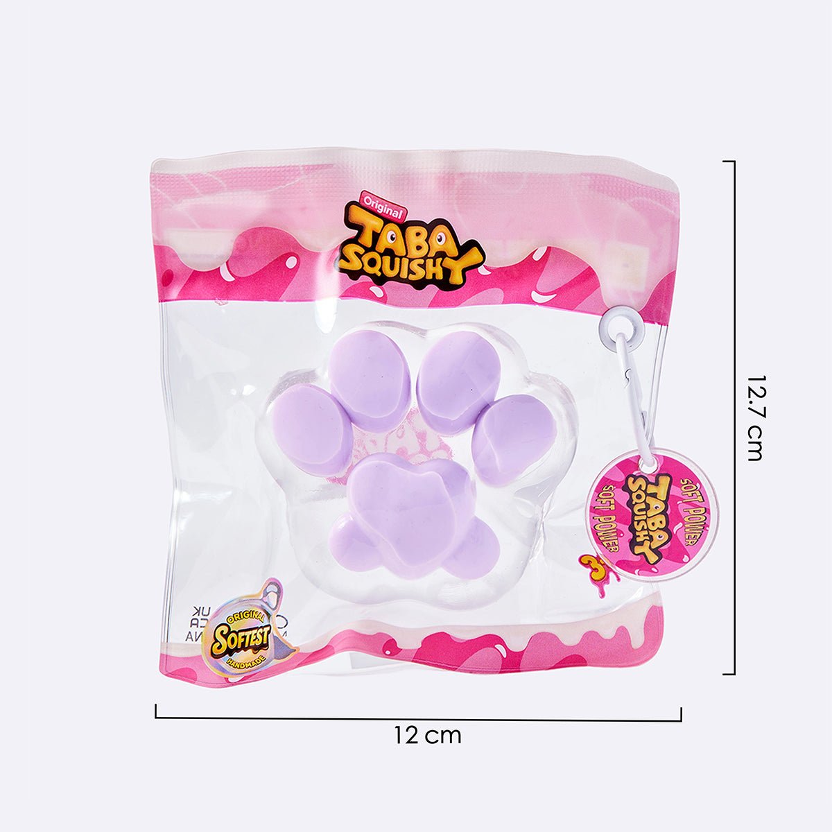 Clear Purple Heart Cat Paw
