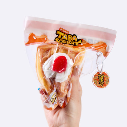 Square Strawberry-Filled Waffle Taba Squishy