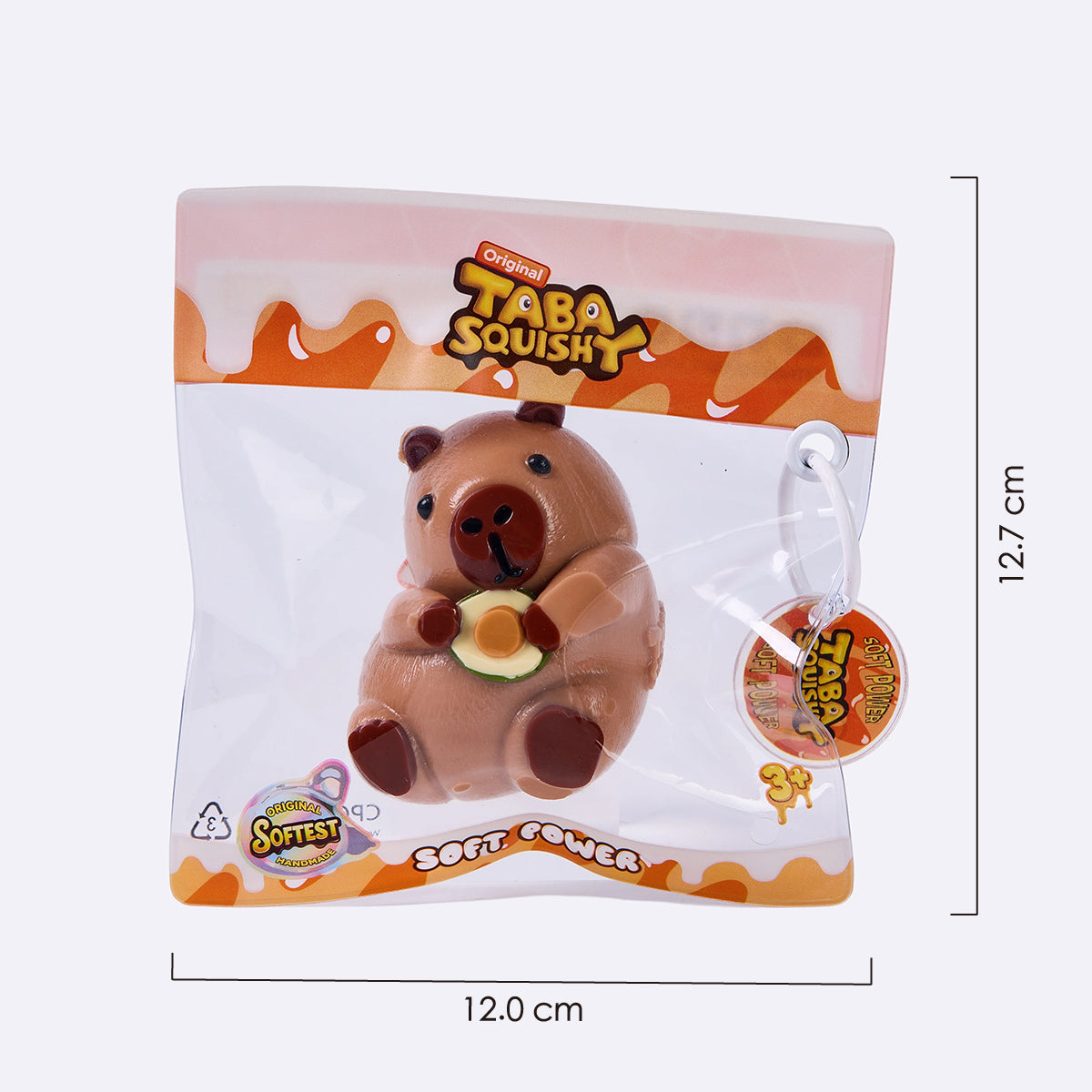 Brown Avocado Hug Capybara Taba Squishy