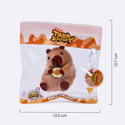 Brown Avocado Hug Capybara Taba Squishy