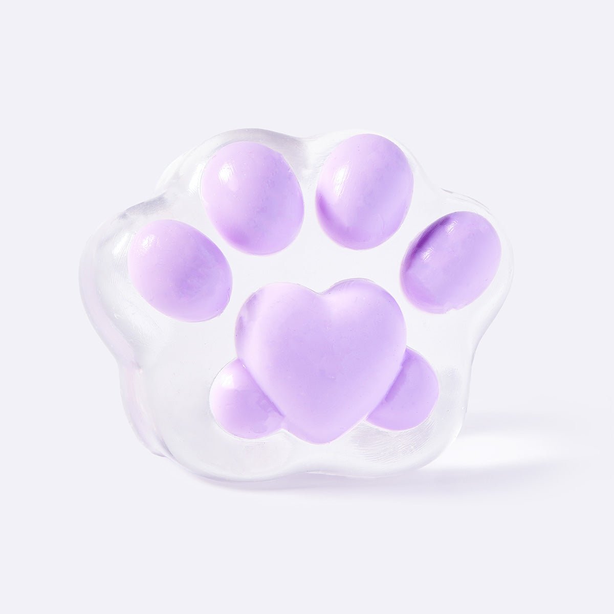 Clear Purple Heart Cat Paw