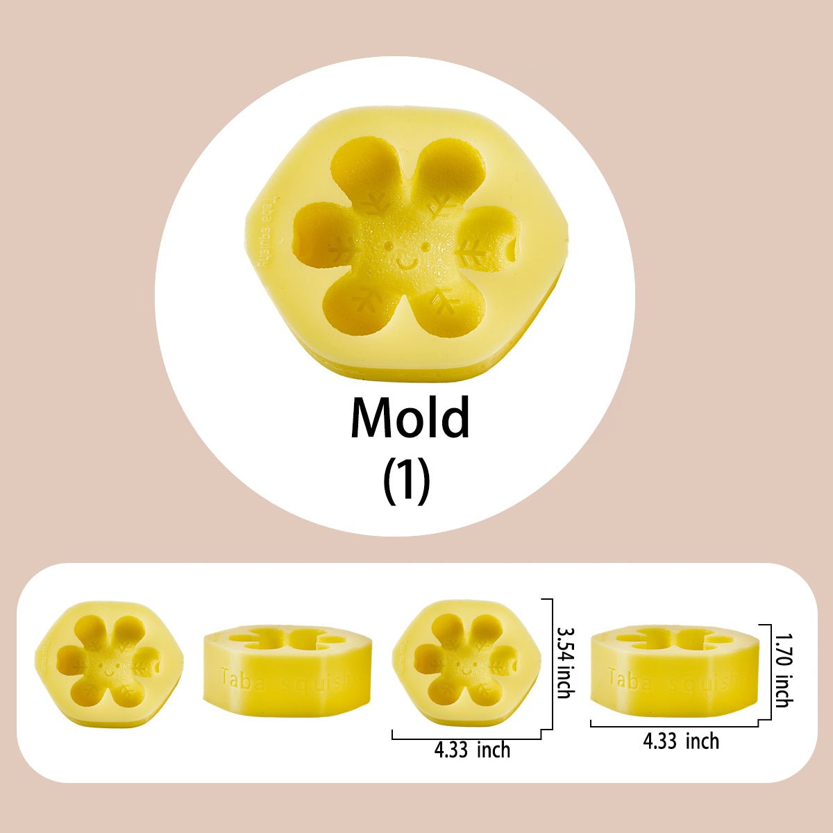 Cute Snowflake Taba Squishy DIY Mold Set