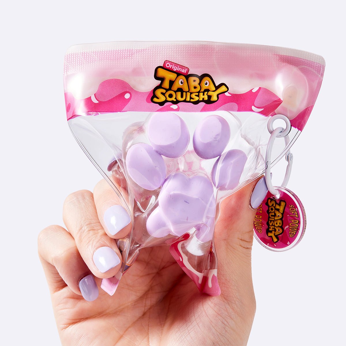 Clear Purple Heart Cat Paw