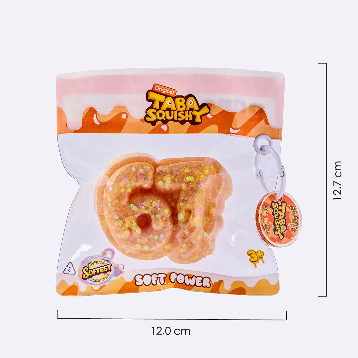 Gold Chunky Glitter Six Seven 67 Taba Squishy