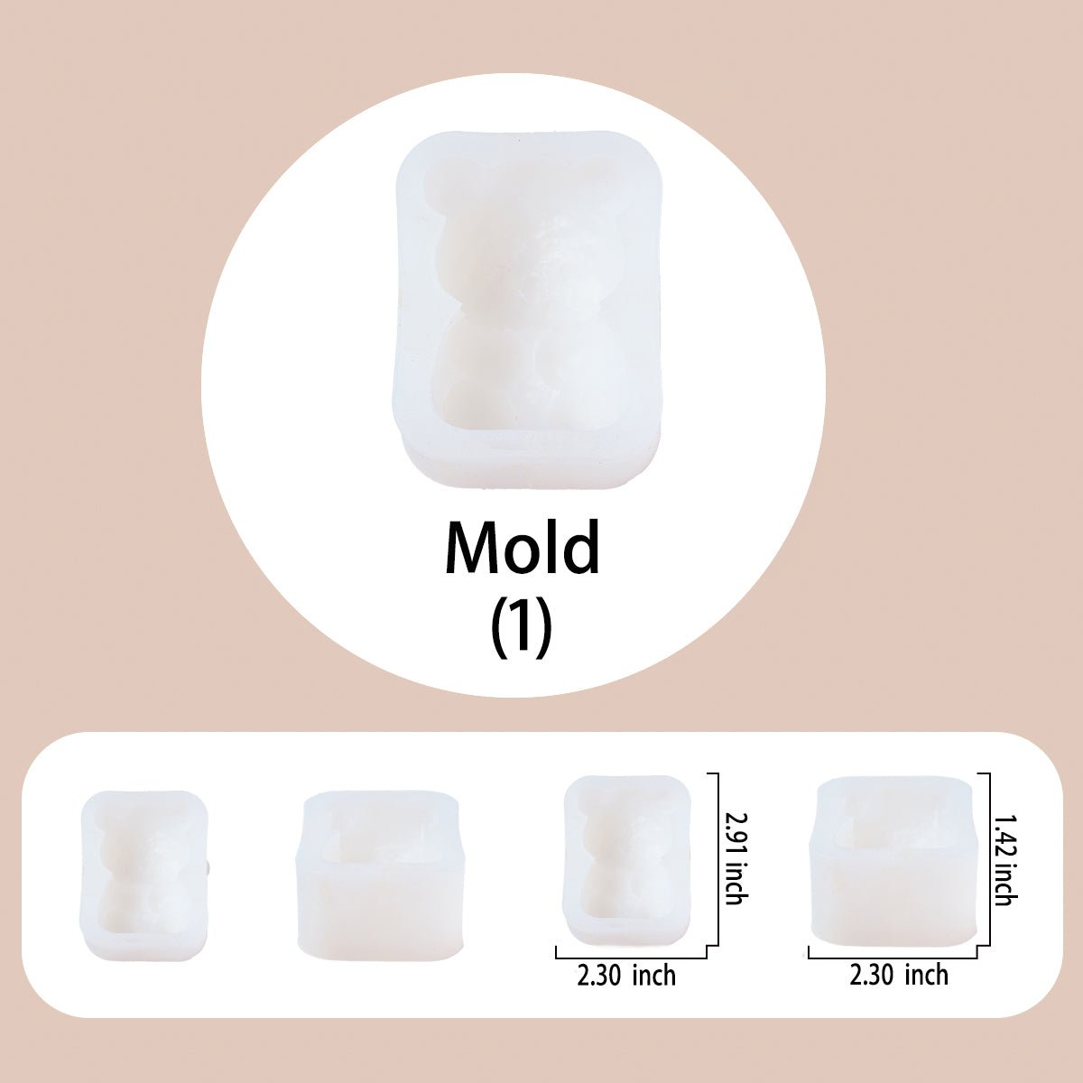 Butter Bear Taba Squishy DIY Mold Set