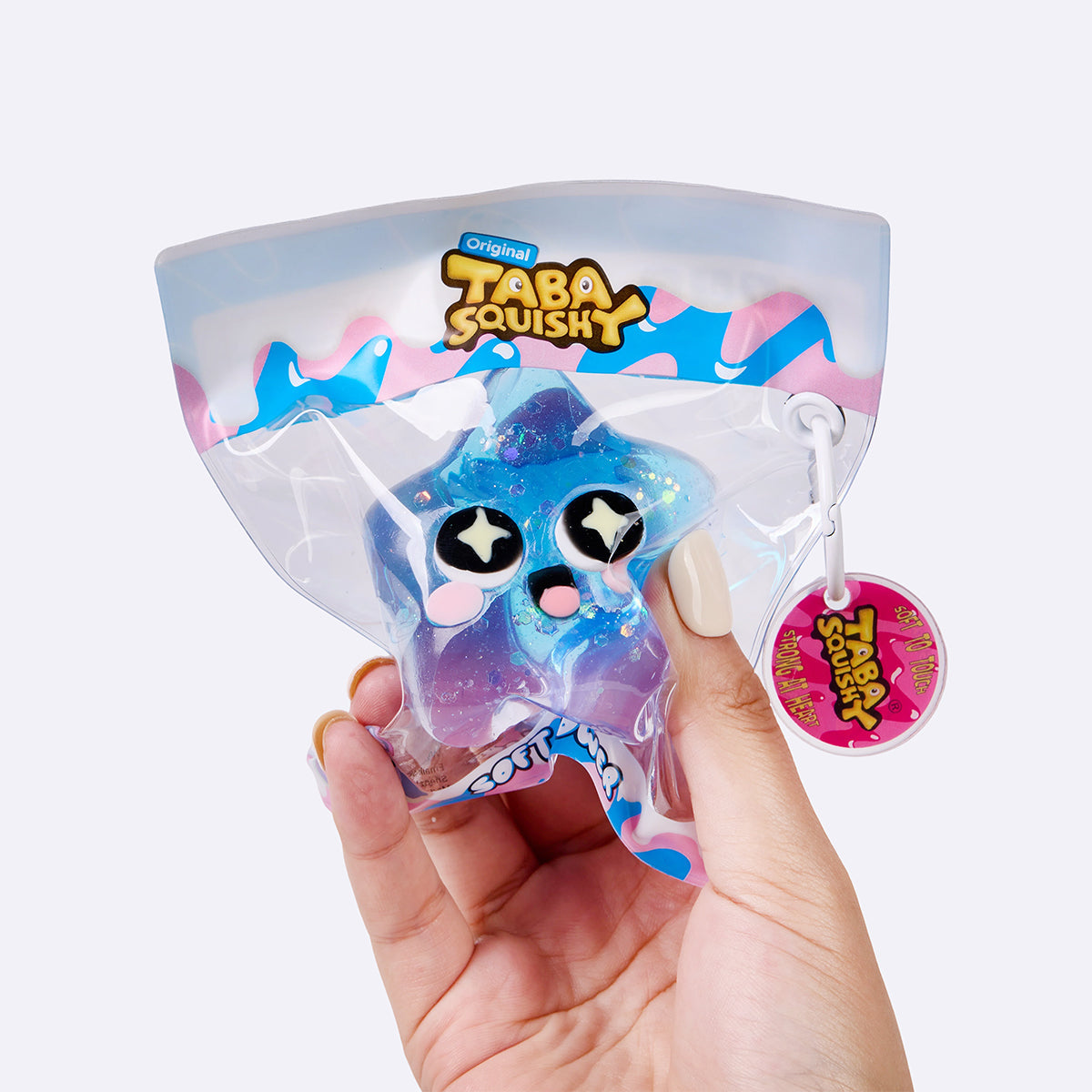 Blue Surprised Star Taba Squishy