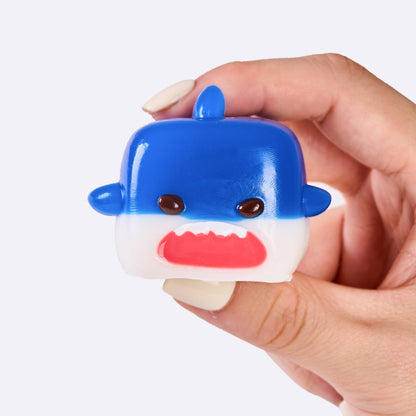 Dark Blue Shark Cube Taba Squishy