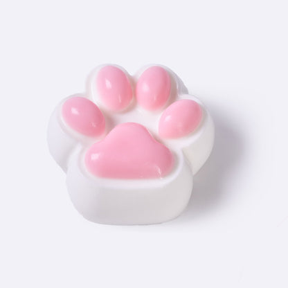 100g White-pink Paw Taba Squishy