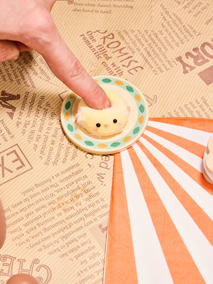 Flocked Mini Cute Chick Taba Squishy