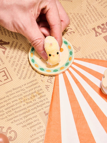 Flocked Mini Cute Chick Taba Squishy