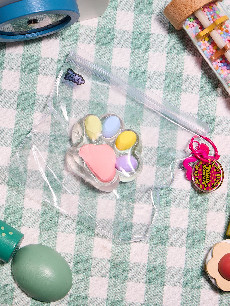 Transparent-colorful Paw Taba Squishy