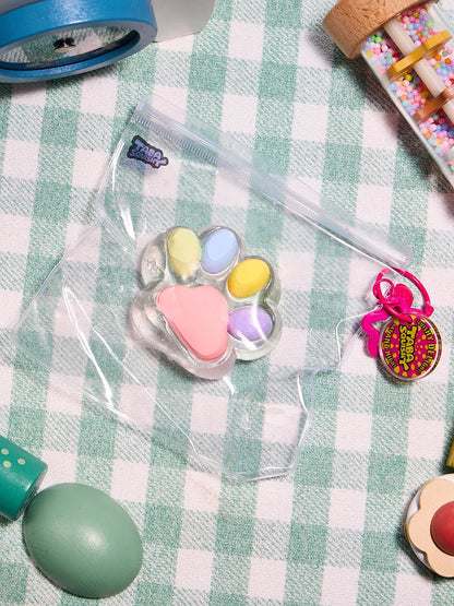 Transparent-colorful Paw Taba Squishy