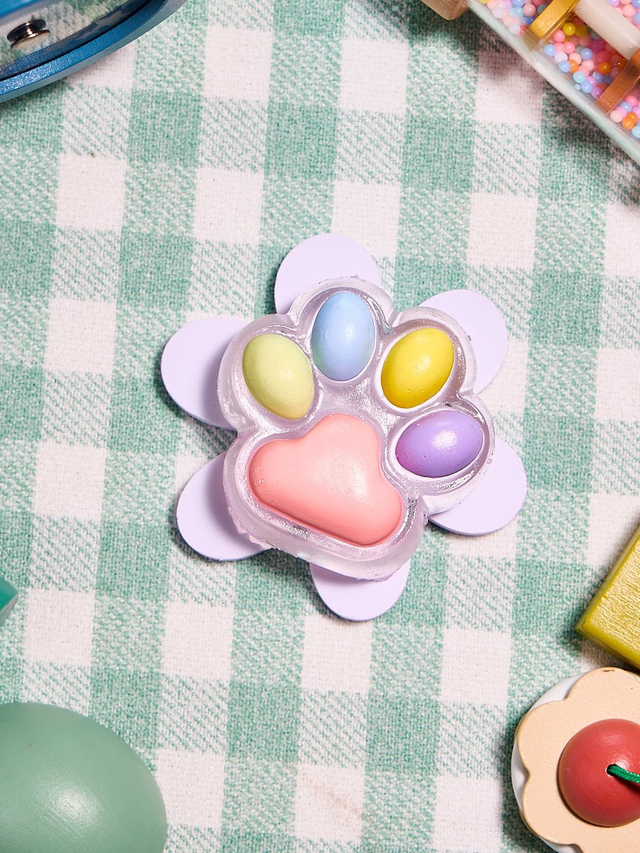 Transparent-colorful Paw Taba Squishy