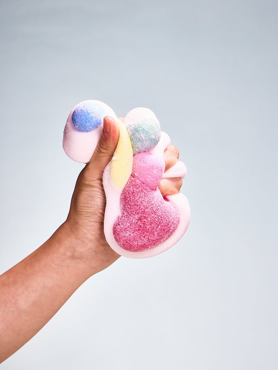 Flocked Big Colorful Paw Taba Squishy