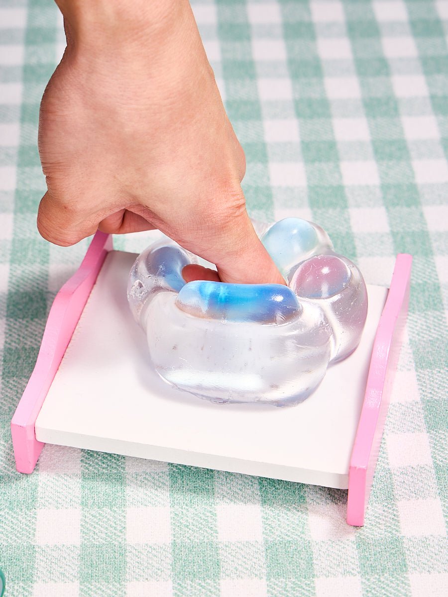 Transparent-blue-pink Paw Taba Squishy