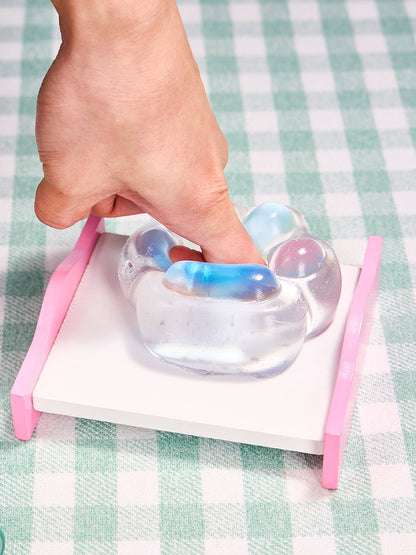 Transparent-blue-pink Paw Taba Squishy