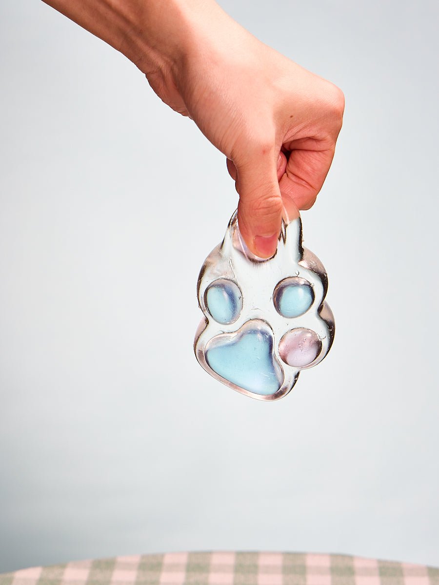 Transparent-blue-pink Paw Taba Squishy