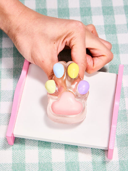 Transparent-colorful Paw Taba Squishy