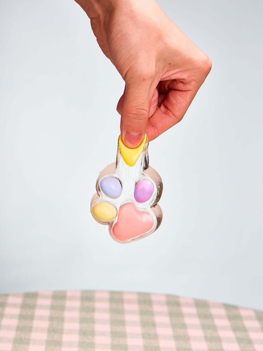 Transparent-colorful Paw Taba Squishy