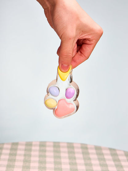 Transparent-colorful Paw Taba Squishy