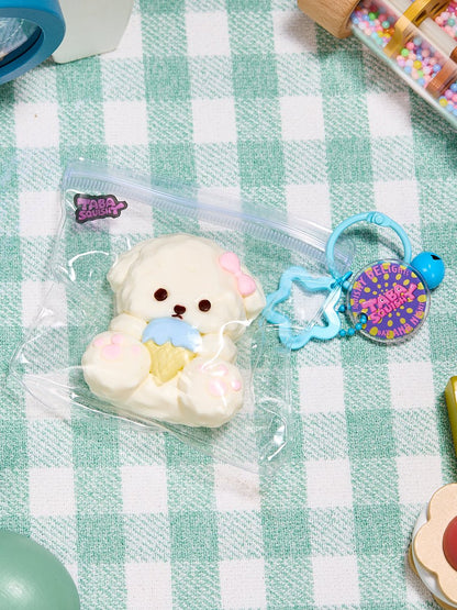 White Icecream Dog Taba Squishy