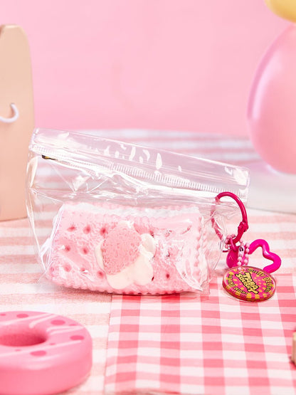 Pink Strawberry Sandwich Cookie Taba Squishy