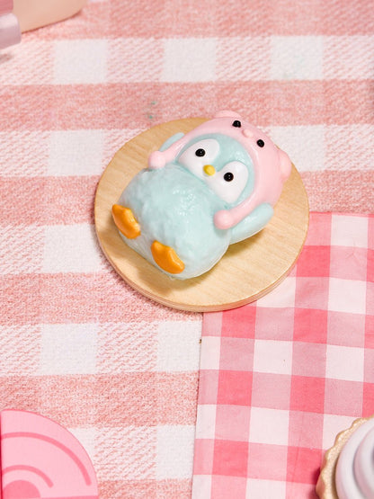 Cute Penguin with Pig Hat Taba Squishy