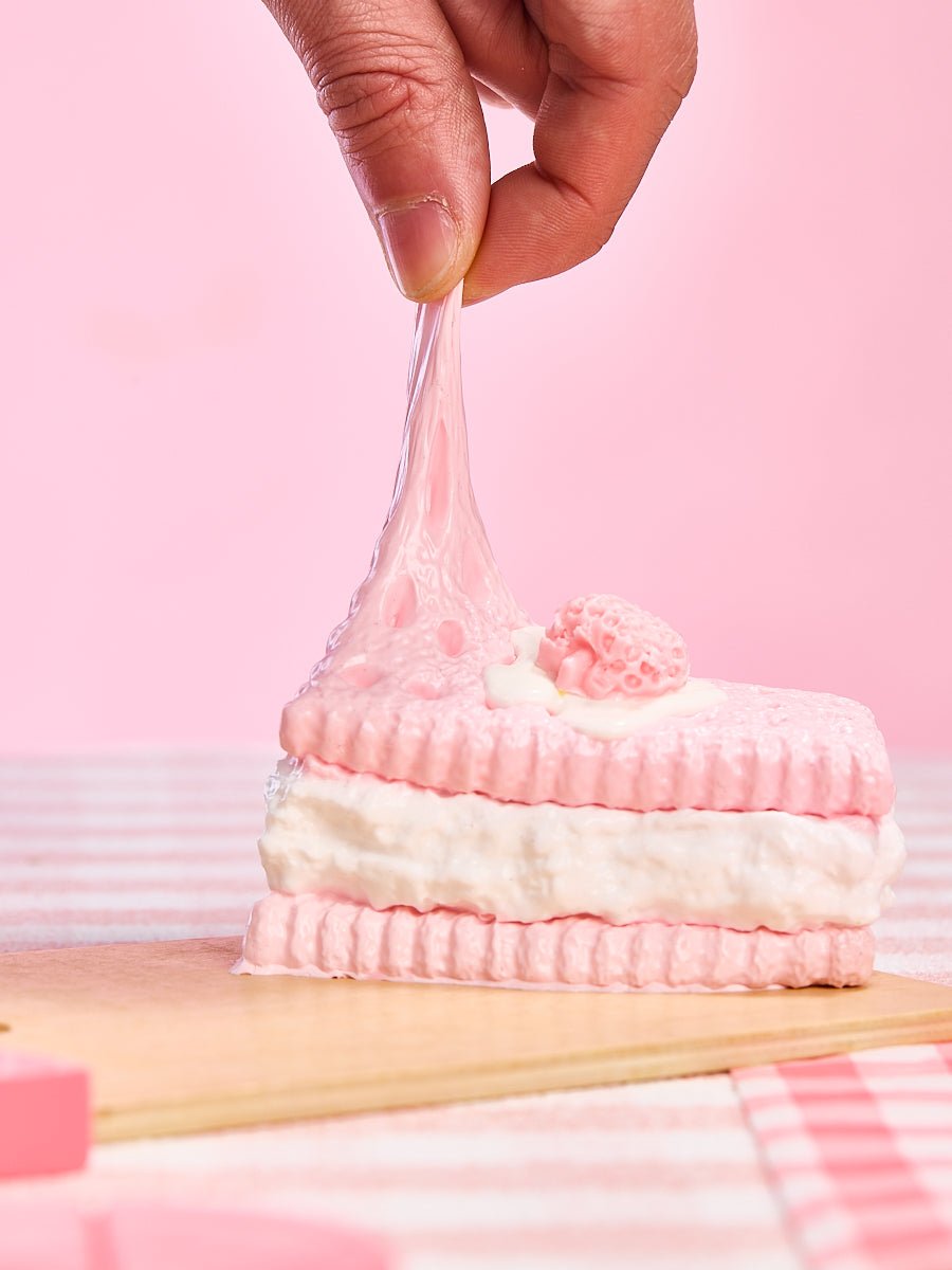 Pink Strawberry Sandwich Cookie Taba Squishy
