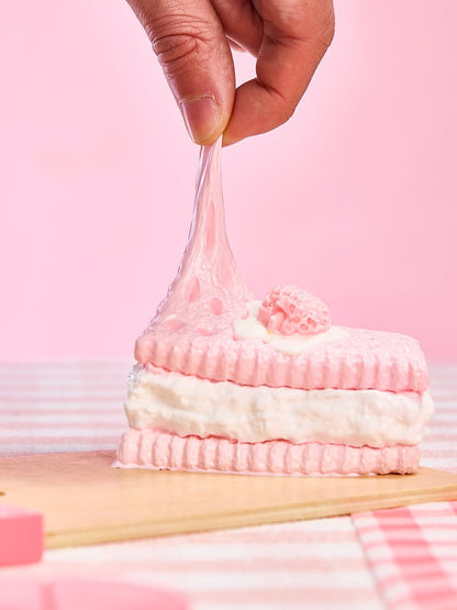 Pink Strawberry Sandwich Cookie Taba Squishy