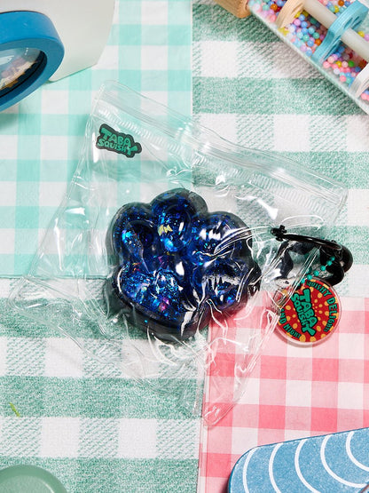 Transparent-black-blue Paw Taba Squishy