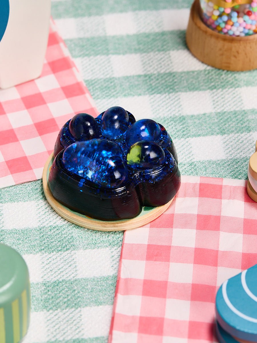 Transparent-black-blue Paw Taba Squishy