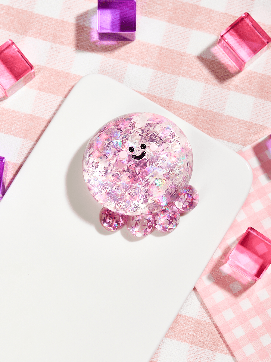 Blingbling Fuchsia Octopus Taba Squishy