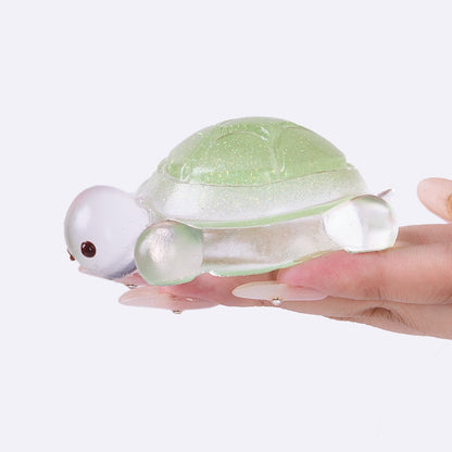 Glitter Clear-green Turtle Taba Squishy