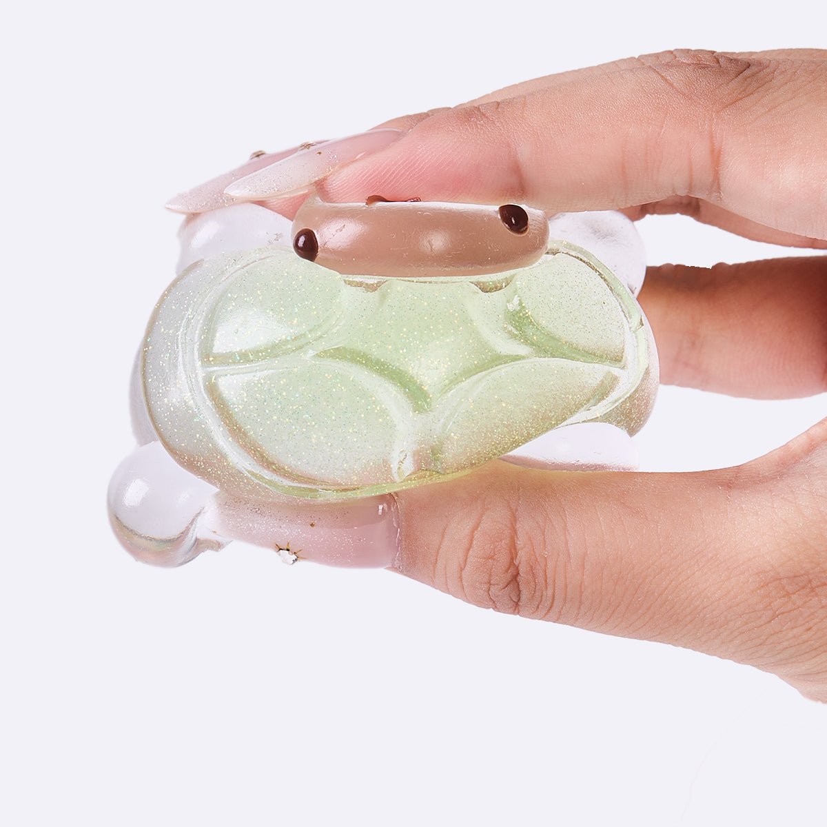 Glitter Clear-green Turtle Taba Squishy