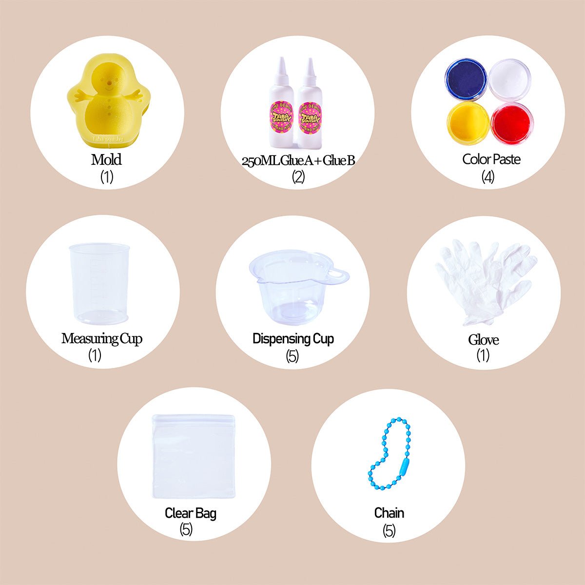 Snowman Taba Squishy DIY Mold Set