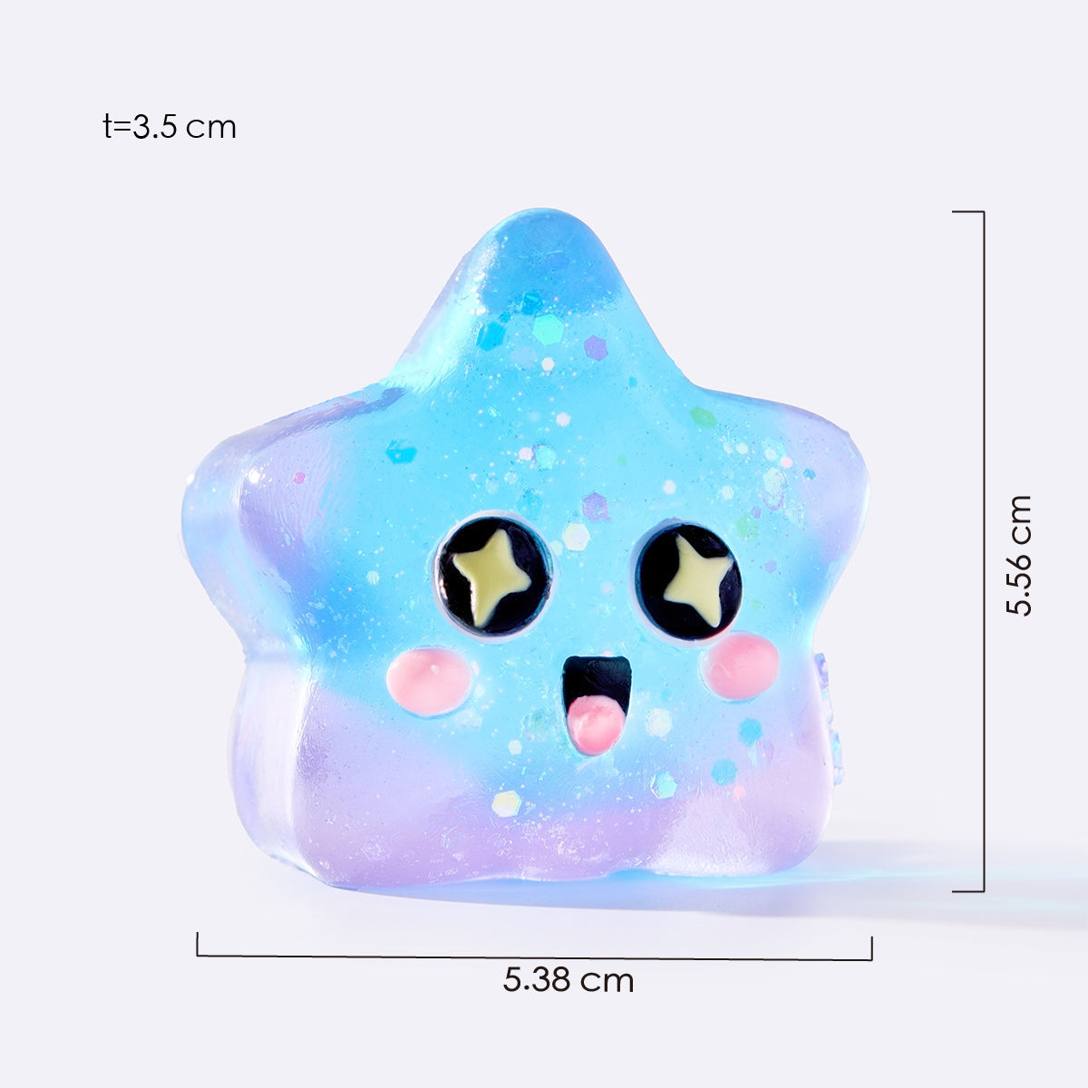 Blue Surprised Star Taba Squishy