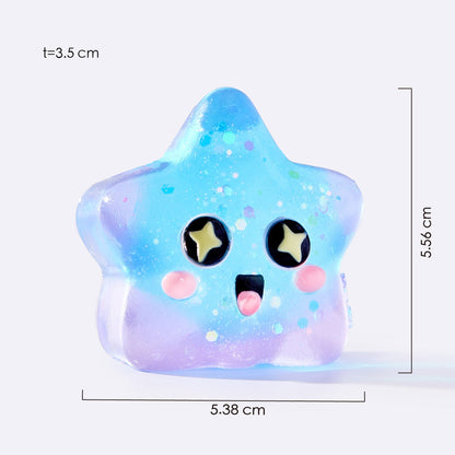 Blue Surprised Star Taba Squishy