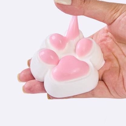 100g White-pink Paw Taba Squishy