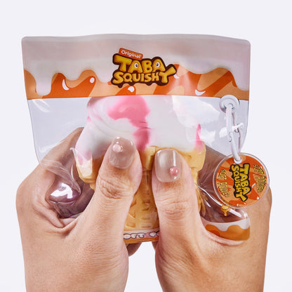 Strawberry Swirl Ice Cream Cone Taba Squishy