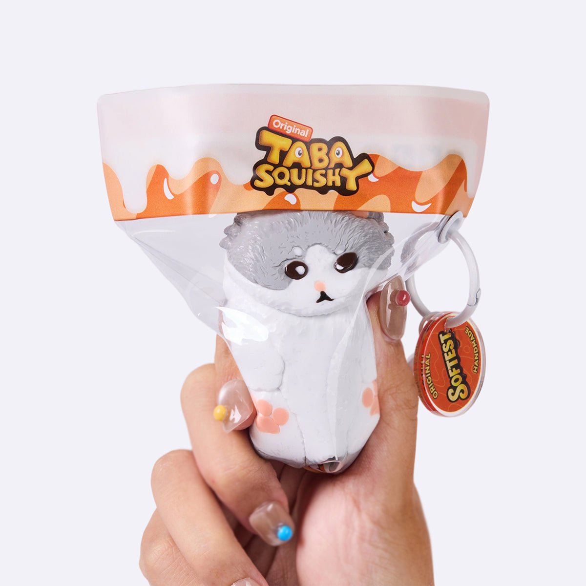 Chubby Gray Cat Taba Squishy