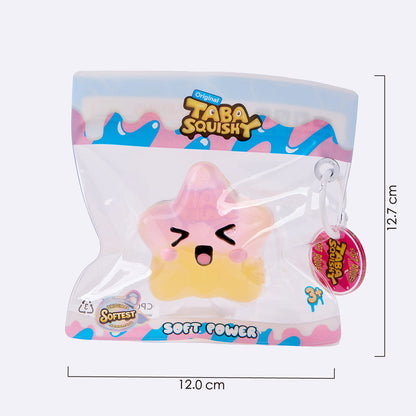 Pink & Yellow Winking Star Taba Squishy