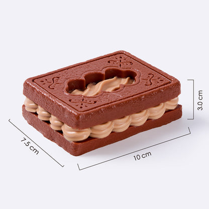 Chocolate Rectangle Sandwich Cookie Taba Squishy