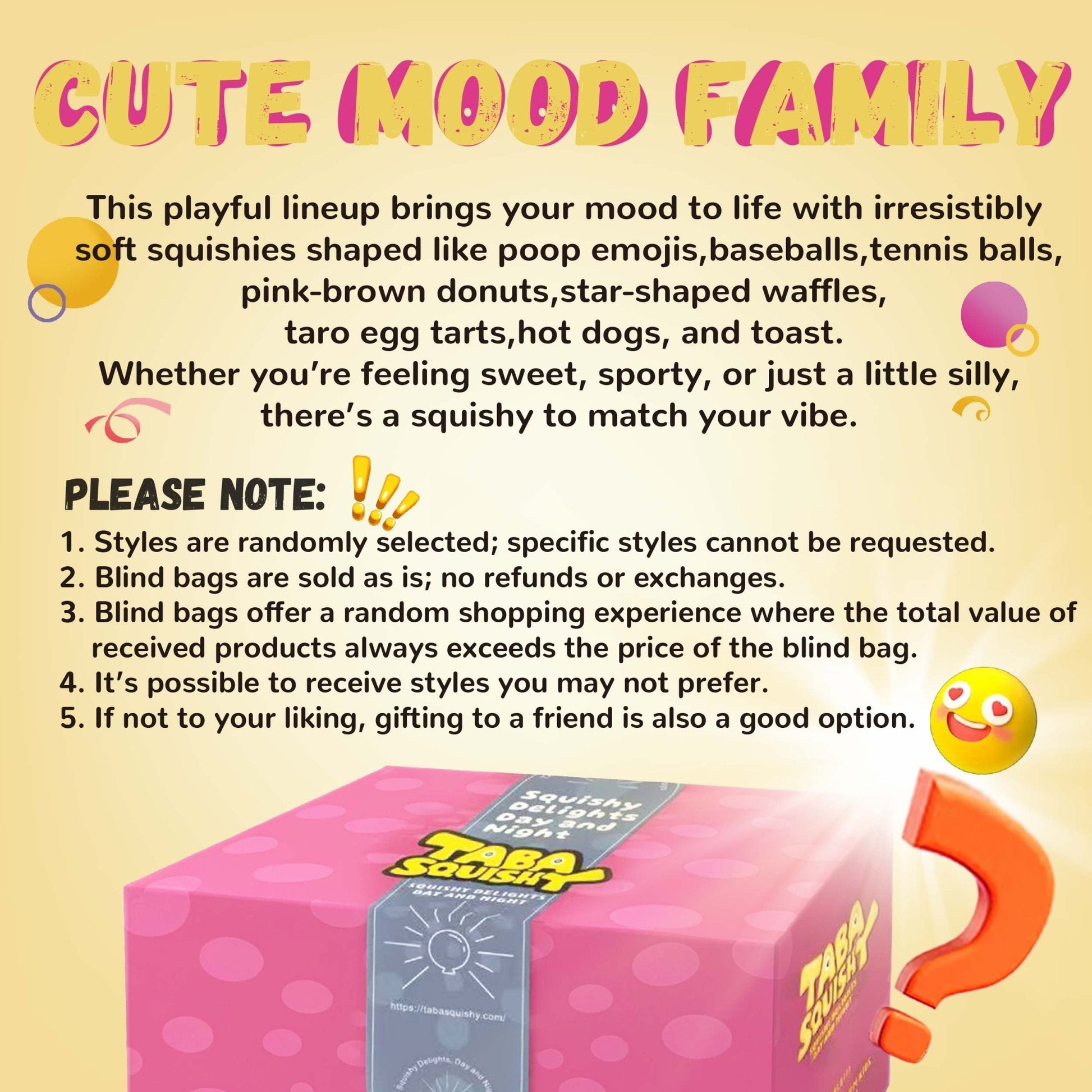 Cute Mood Blind Bag Taba Squishy