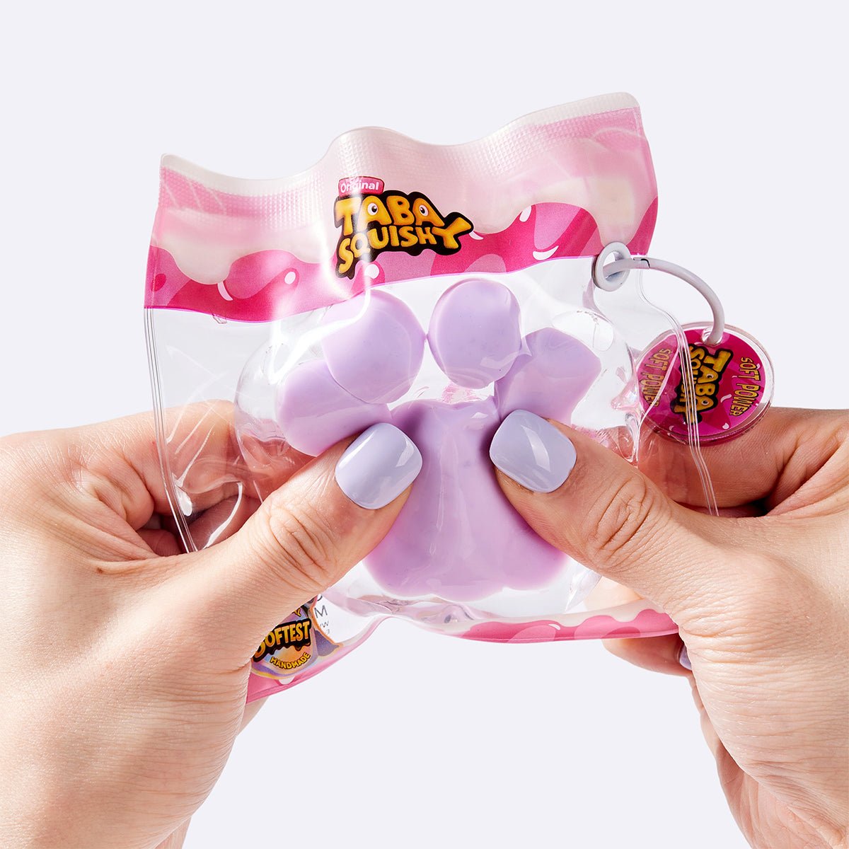 Clear Purple Heart Cat Paw