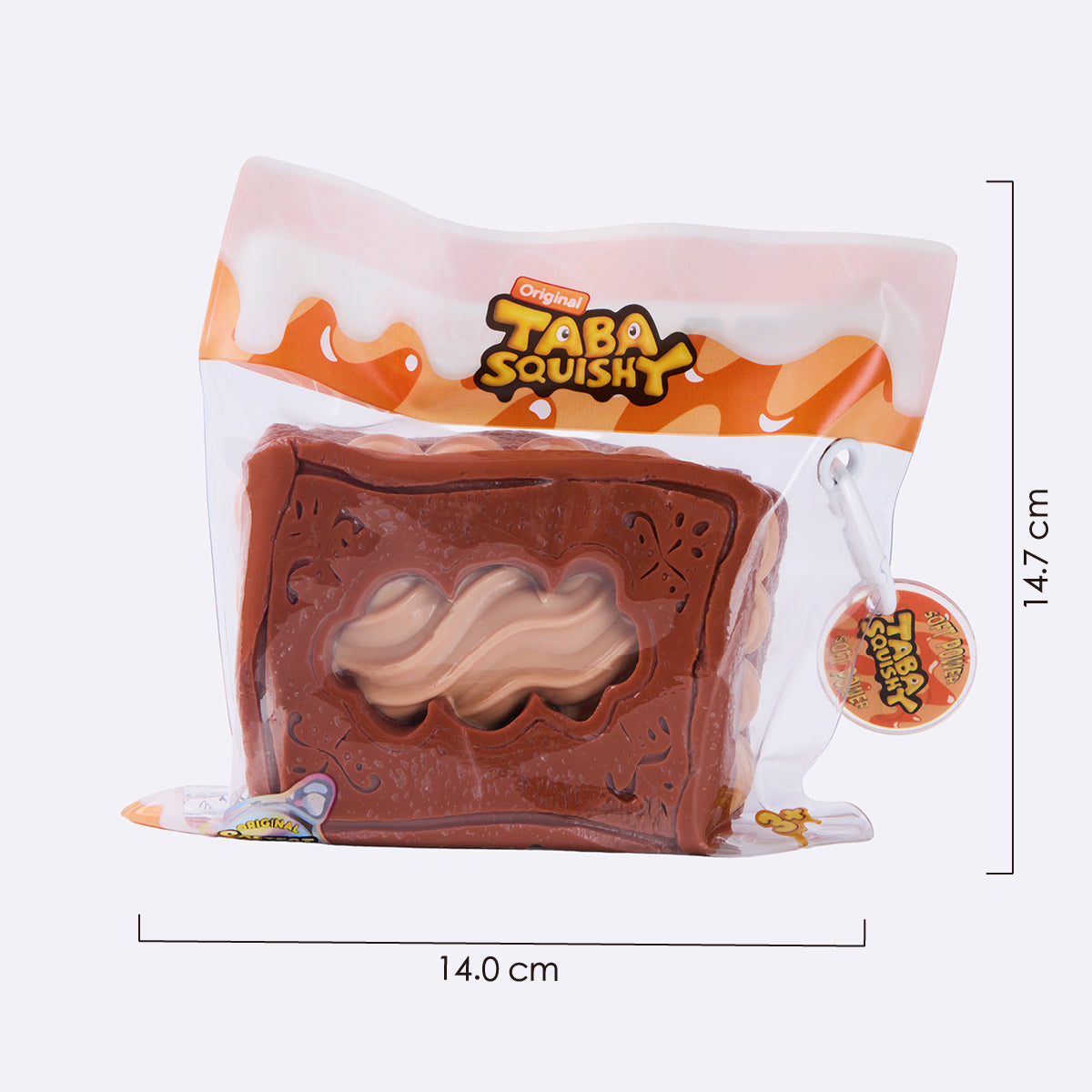 Chocolate Rectangle Sandwich Cookie Taba Squishy