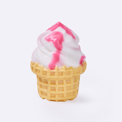 Strawberry Swirl Ice Cream Cone Taba Squishy
