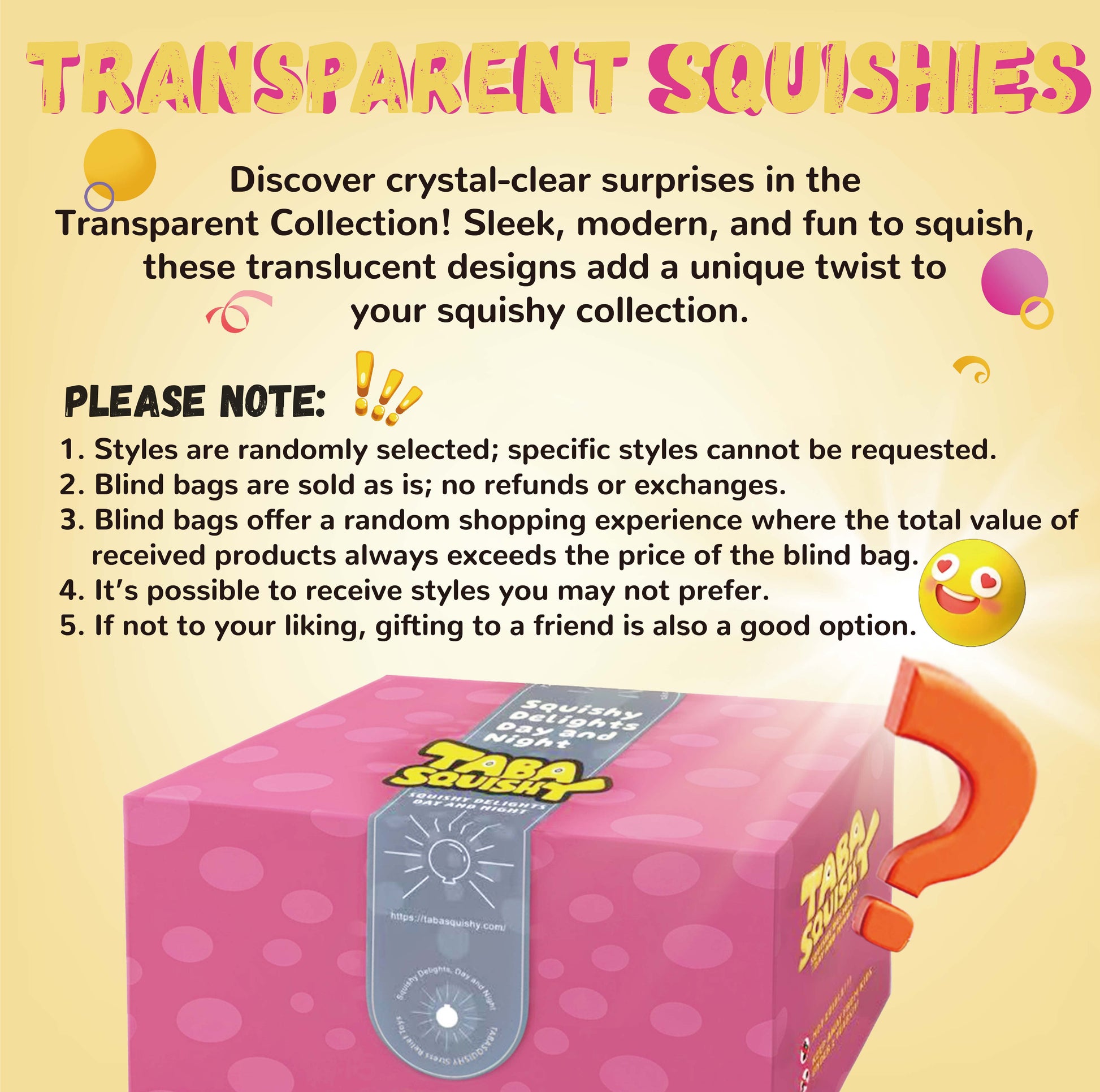 Transparent Blind Bag Taba Squishy