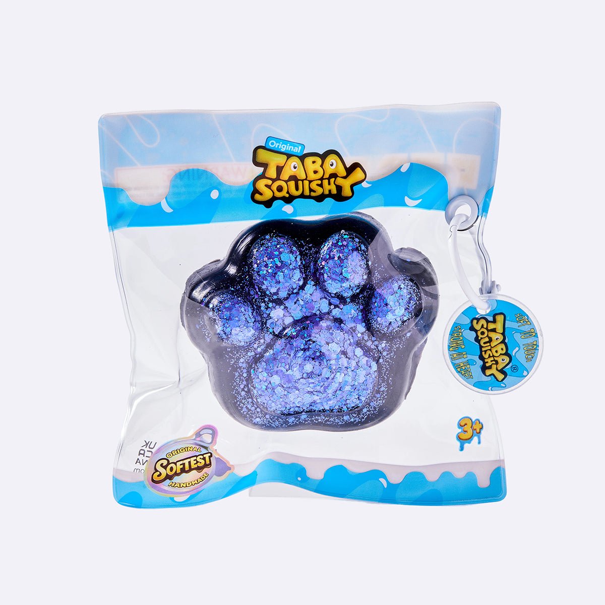 Black Blue Purple Glitter Cat Paw