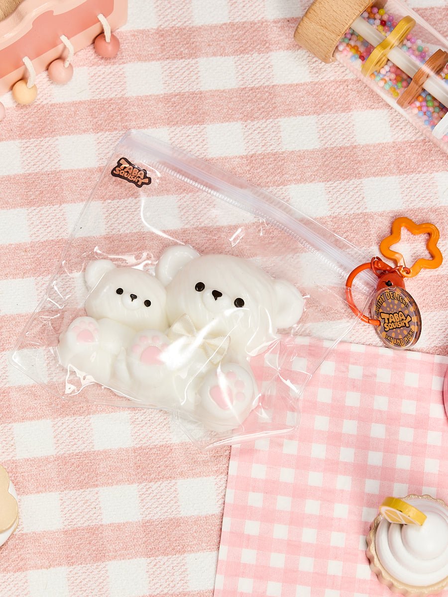 Parent-child White Bear Set Taba Squishy